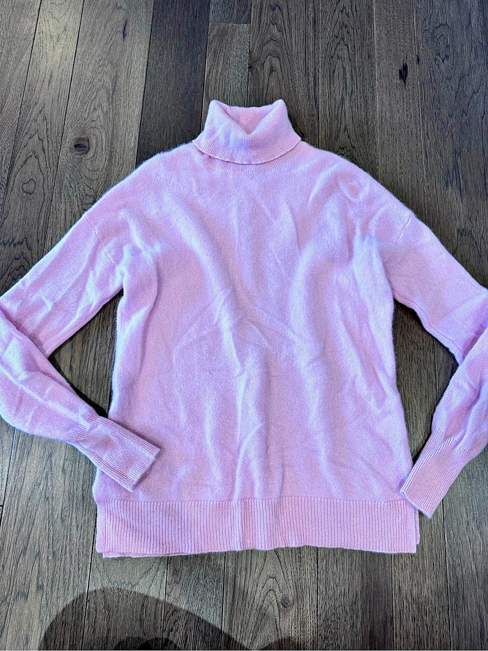 Nordstrom 100% Cashmere Turtleneck Sweater Pink